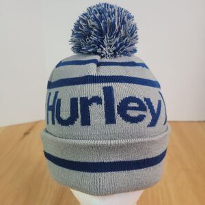 Hurley Blue Gray Men's Ragland Beanie One Size Toboggan NWT‎